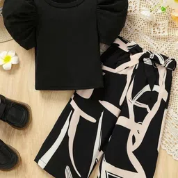 TIOR Girls Black Polyester Clothing Set-45