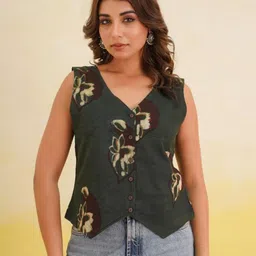 GOODHAND Women Cotton Floral Block Printed Vest Top-picture-26