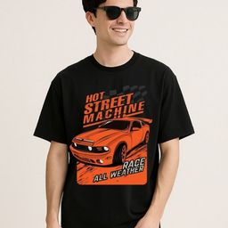 Be Crazy Men Graphic Printed Round Neck Cotton Oversized T-shirt-image-64