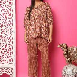 TAG 7 Women Printed Night suit-picture-56