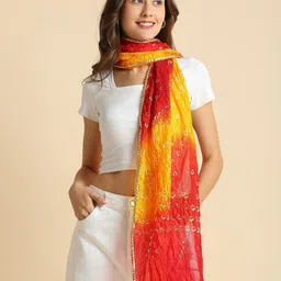 Dupatta Bazaar Women Bandhini Printed Stole-image-52