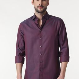 Marks & Spencer Men Spread Collar Solid Cotton Casual Shirt-image-82