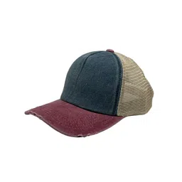 The Tie Hub Unisex Colourblocked Cotton Baseball Cap-27