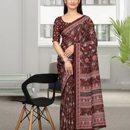 K 5 Fashion Ethnic Motifs Printed Pure Crepe Saree-image-16