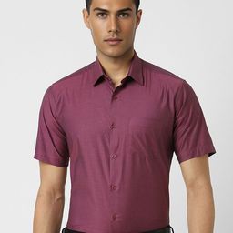 Van Heusen Men Spread Collar Micro Disty Printed Cotton Slim Fit Formal Shirt-image-63