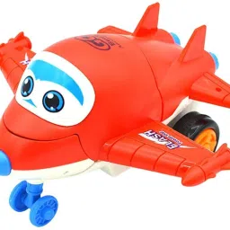 Mini Friction Power Aeroplane Toy with De-Formation Robot Function for Kids|K29-43