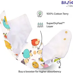 superbottoms BASIC Reusable Cloth Diaper for babies 0-3Y with dry feel pad/insert - Assorted image 4