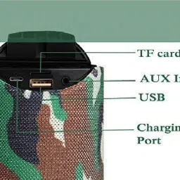 DHAN GRD TG113 BLUETOOTH MINI WATER PROOF SPEAKER (ARMY COLOR) 10 W Bluetooth Speaker image 4