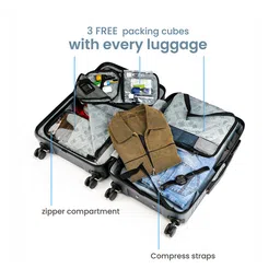 Assembly Textured 360 Degree Rotation Hard Large-Sized Trolley Bag 85L image 4