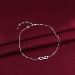 giva 925 Silver Infinity Zircon Anklet for Women Sterling Silver Toe Anklet-picture-26