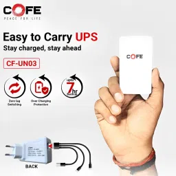 COFE CF-UN03 UPS Battery Power Backup Upto 5-6 Hours | 1 x 2600mAh Power Backup for Router image 2