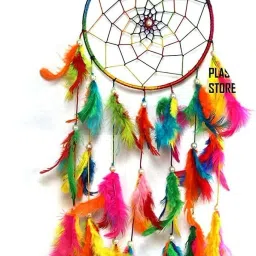 Dream Catcher For Wall Art, Home Decor, Bedroom, Gifts & Decoration, Mindful Aluminium, Feather, Nylon, Wool Windchime-image-64