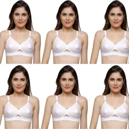 Pack of 6 Women Full Coverage Non Padded Bra-image-119