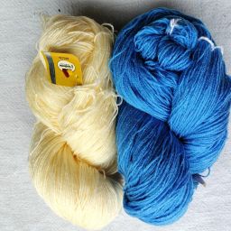 VARDHMAN BRILON YARN - BLUE & CREAM (150 GM EACH- TOTAL 300 GM) GM)-image-47