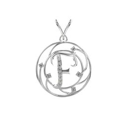 VALANOVA Women 925 Sterling Silver Diamond Pendant 0.14cts-image-20