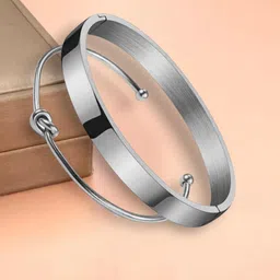 MYKI Set Of 2 Silver-Plated Bangle Style Bracelet-18