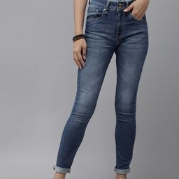The Roadster Lifestyle Co Women Blue Skinny Fit High-Rise Light Fade Stretchable Jeans-picture-53