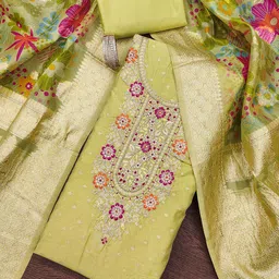 MANVAA Embroidered Unstitched Dress Material-image-24