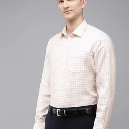 Van Heusen Custom Fit Checked Pure Cotton Formal Shirt-image-98