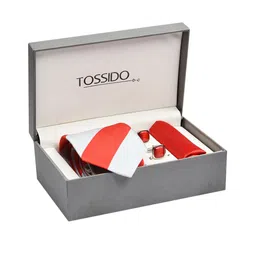 Tossido Red & White Men Accessory Gift Set-image-13