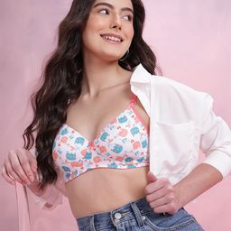 DressBerry Printed Medium Coverage Lightly Padded T-shirt Bra-21