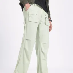 glitchez Men Utility-N-Comfort Mid-Rise Relaxed Fit Trousers-image-39