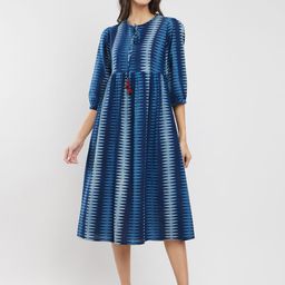 Pink Fort Women Geometric Printed A-Line Midi Dress-picture-8