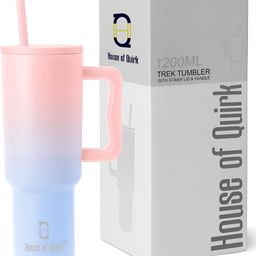 HOUSE OF QUIRK Pink & Blue Stainless Steel Glossy Mug 1.2 L-28