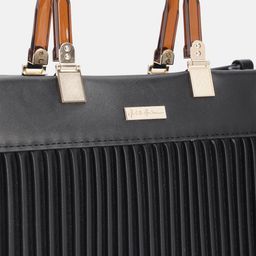 Mast & Harbour Structured Self Striped Handheld Bag image 5