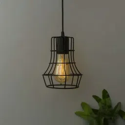 Homesake Black Crown Shaped Hanging Lamp - Set of 1 (Bulb not included)-image-98
