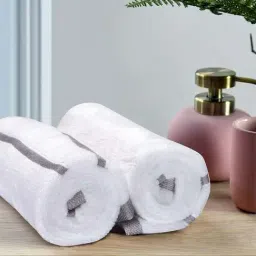 Mark Home 100% Cotton 500 GSM Zero Twist Simply Soft White Hand Towels - Set of 2-15