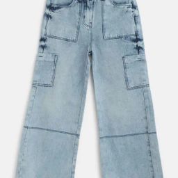 Tales & Stories Kids Light Blue Solid Jeans-image-28
