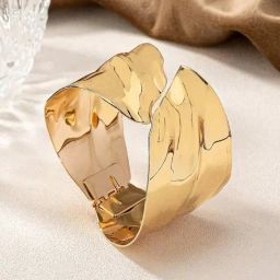OOMPH Gold Party Wear Cuffs Bracelet-image-40