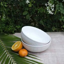 Nilavu Moon Handcrafted Ceramic Round Bowl - Large-19