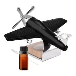 Cartronics Airplane Shaped Solar Powered Car Air Freshner Black-24