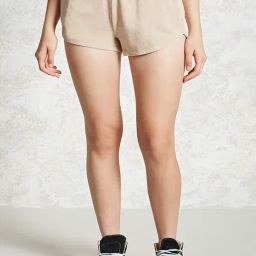 Forever 21 Tan Mid Rise Shorts-image-6