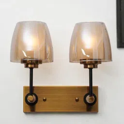 Kapoor E Illuminations Shontella Golden Metal Dual Shade Wall Light - Set of 1-image-41
