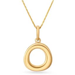Mia by Tanishq Letter O 14k Gold Pendant without Chain for Women-image-21