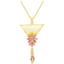 Malabar Gold and Diamonds 22k Gold Precia Gemstone Pendant without Chain for Women-picture-49