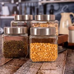 ROXX Transparent Glass Storage Jars (450 ml) - Set of 4-image-27