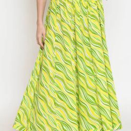 Sera Green & Yellow Printed Skirt-picture-10