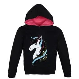 Plum Tree Kids Black Embellished Hoodies-image-71