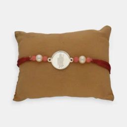 Sri Jagdamba Pearls 0.99 Sterling Silver Hanuman Thread Rakhi-7