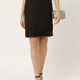 Belle Fille Black Embellished Skirt-image-15