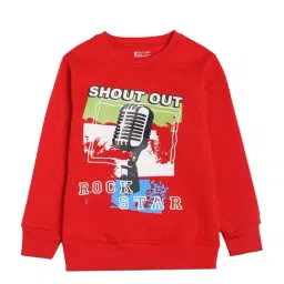Proteens Kids Red Cotton Printed Sweatshirt-picture-46