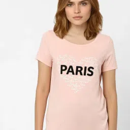 Vero Moda Peach Printed T-Shirt-picture-32