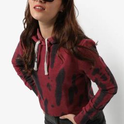 Campus Sutra Maroon Cotton Printed Sweatshirt-image-89