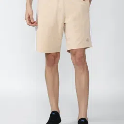 Van Heusen Beige Regular Fit Shorts-30