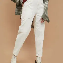 Fame Forever by Lifestyle White Cotton Mid Rise Jeans-image-39