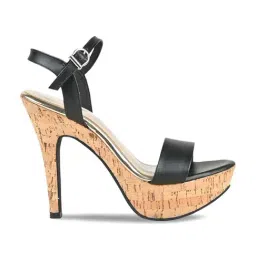 Rocia by Regal Women's Black Ankle Strap Stilettos-image-23